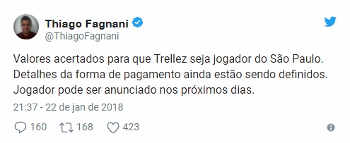 Tréllez a um passo do Tricolor