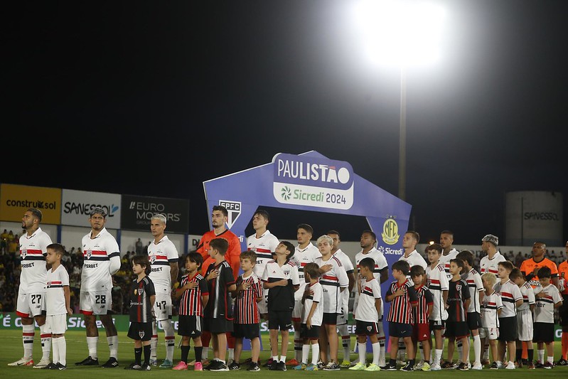 Jogadores do São Paulo em Mirassol