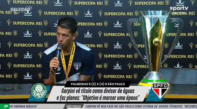 Thiago Carpini em coletiva de imprensa